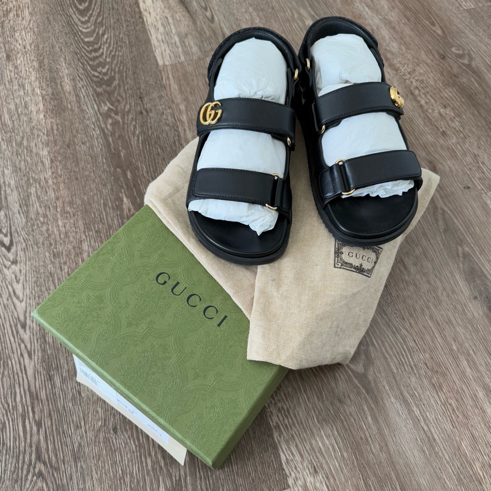 Gucci Double G Sandals in Nero Black - Picture 5 of 11